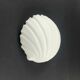 Set of 4 Vintage Shell-Shaped Opaline Glass Wall Lamps from Limburg, 1970s