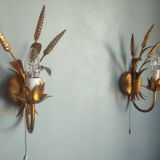 Pair of vintage Italian Hollywood Regency style sconces