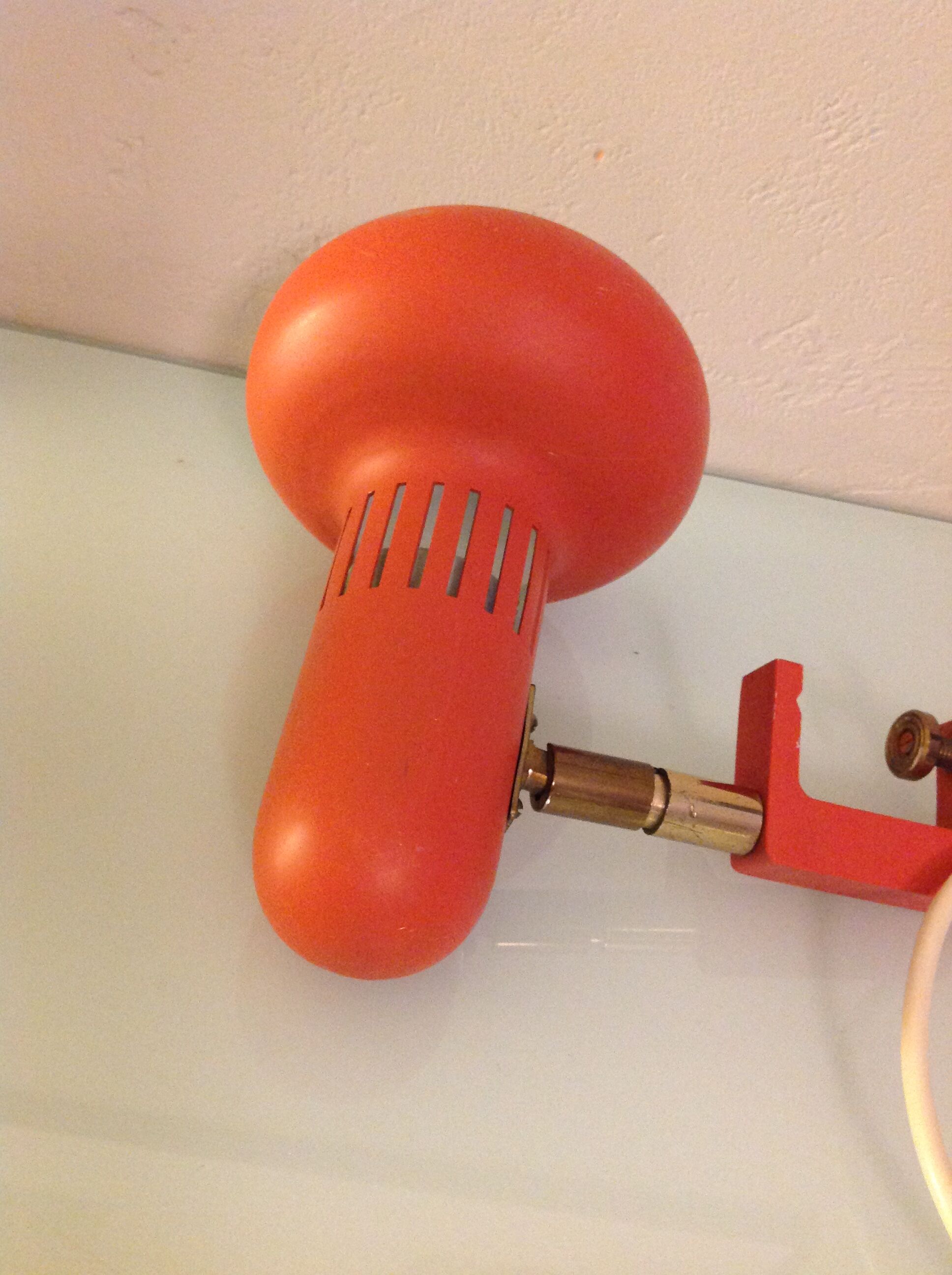 Orange articulated lamp vintage 60/70