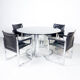 Milo Baughman chrome and smoked glass dinner table, 1970's