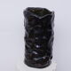 Thick black ceramic vase