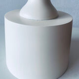 Large turned white wooden lamp