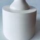 Large turned white wooden lamp
