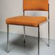 Chaise vintage design, structure tubulaire chromée, années 1960-1970