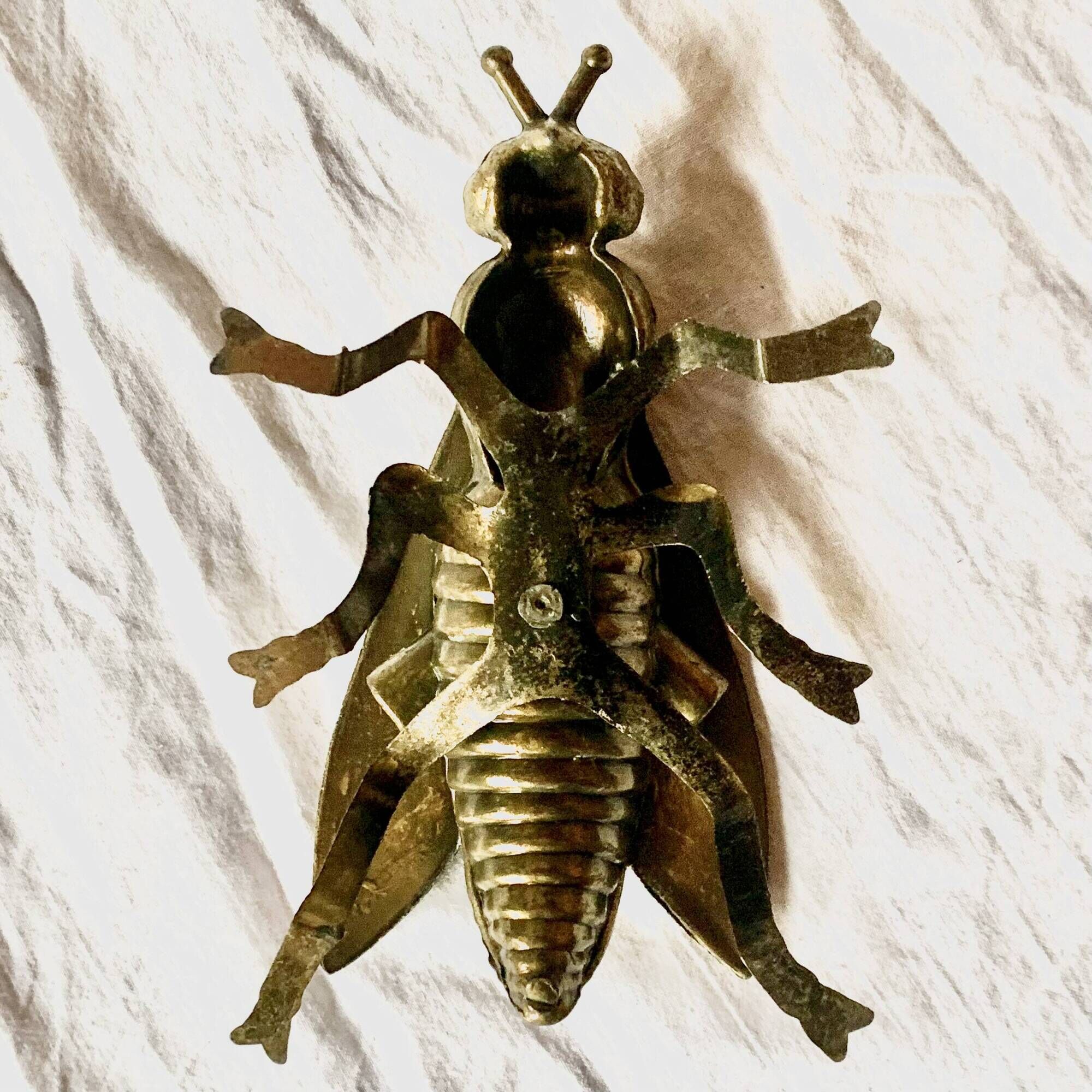 Vintage brass ashtray in the shape of a fly - Made in Italy