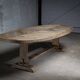 Oval Diamond table in old oak – 300 x 100 cm