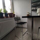 High stools Spaghetti dark gray design Giandomenico Belloti , edit by Alias