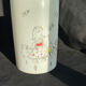 Vintage lamp, white glass, hand painted
