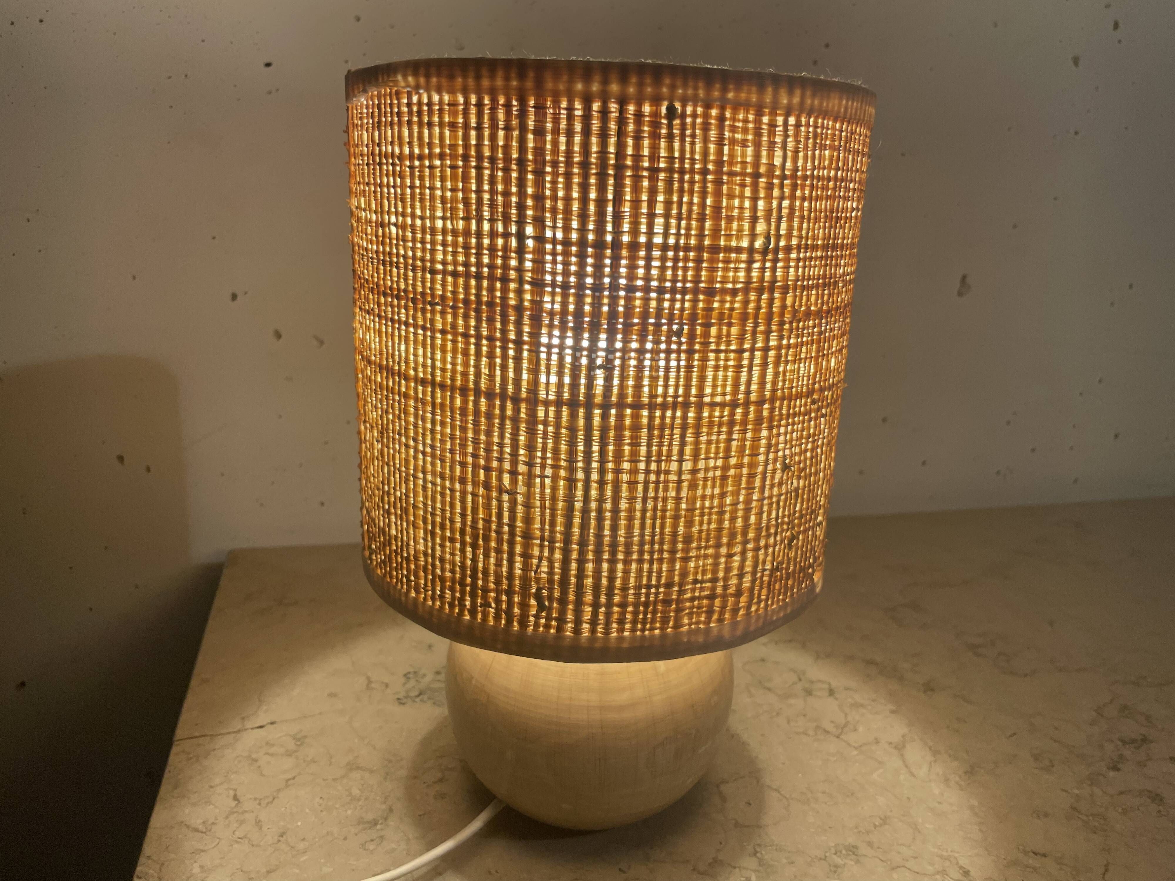 Wooden ball lamp