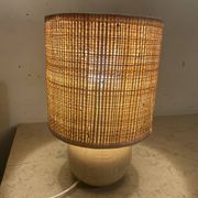 Lampe boule en bois
