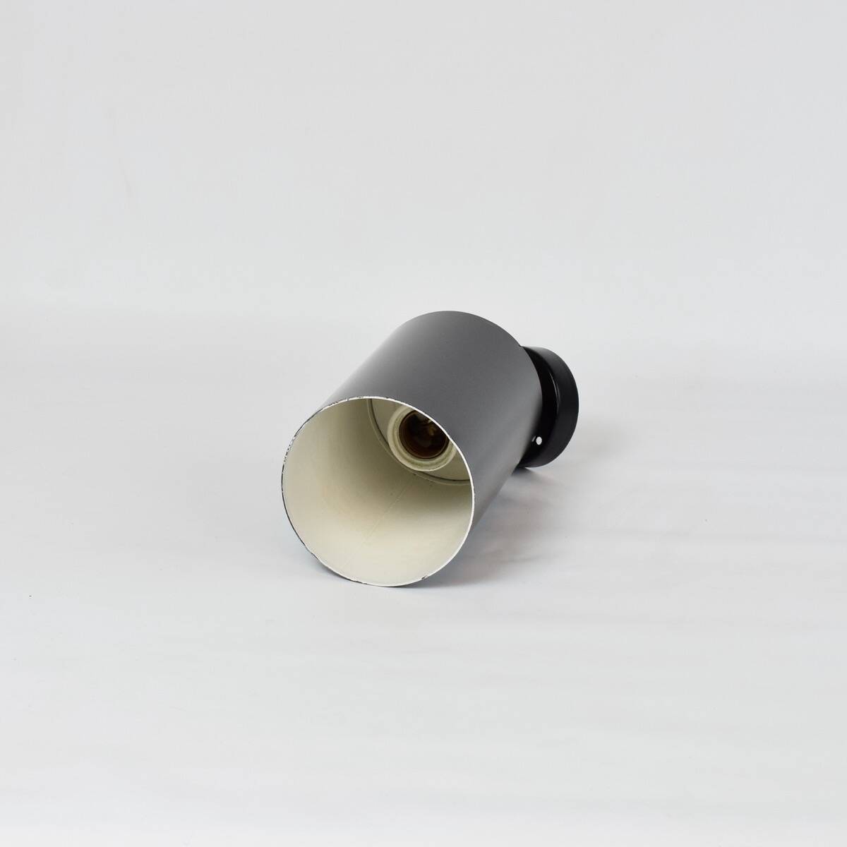 Black metal wall or ceiling lights, vintage 1950, Parscot, pipe spots.