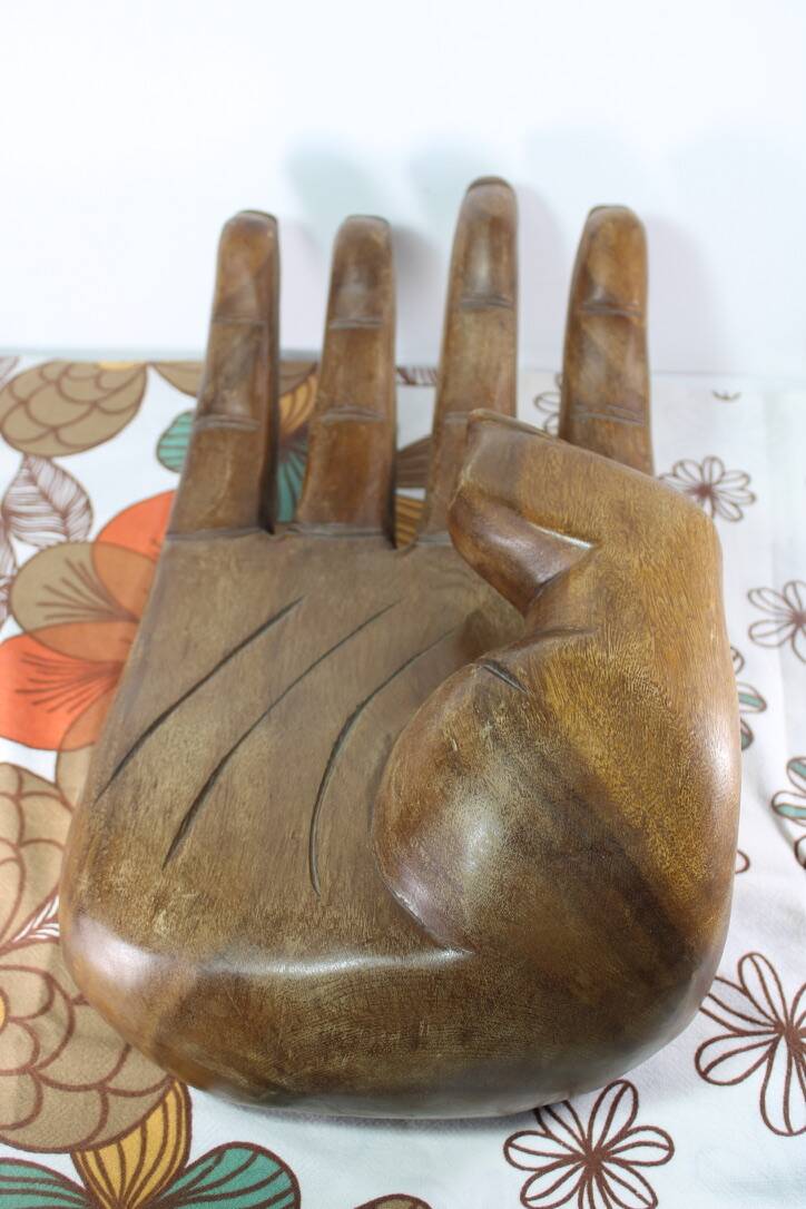 XXL wooden hand tray Vintage 1960 Italy