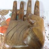 XXL wooden hand tray Vintage 1960 Italy