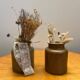 Set of two vintage stoneware pots
