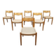 Danish vintage oak papercord dining chairs ‘Wabi-Sabi’