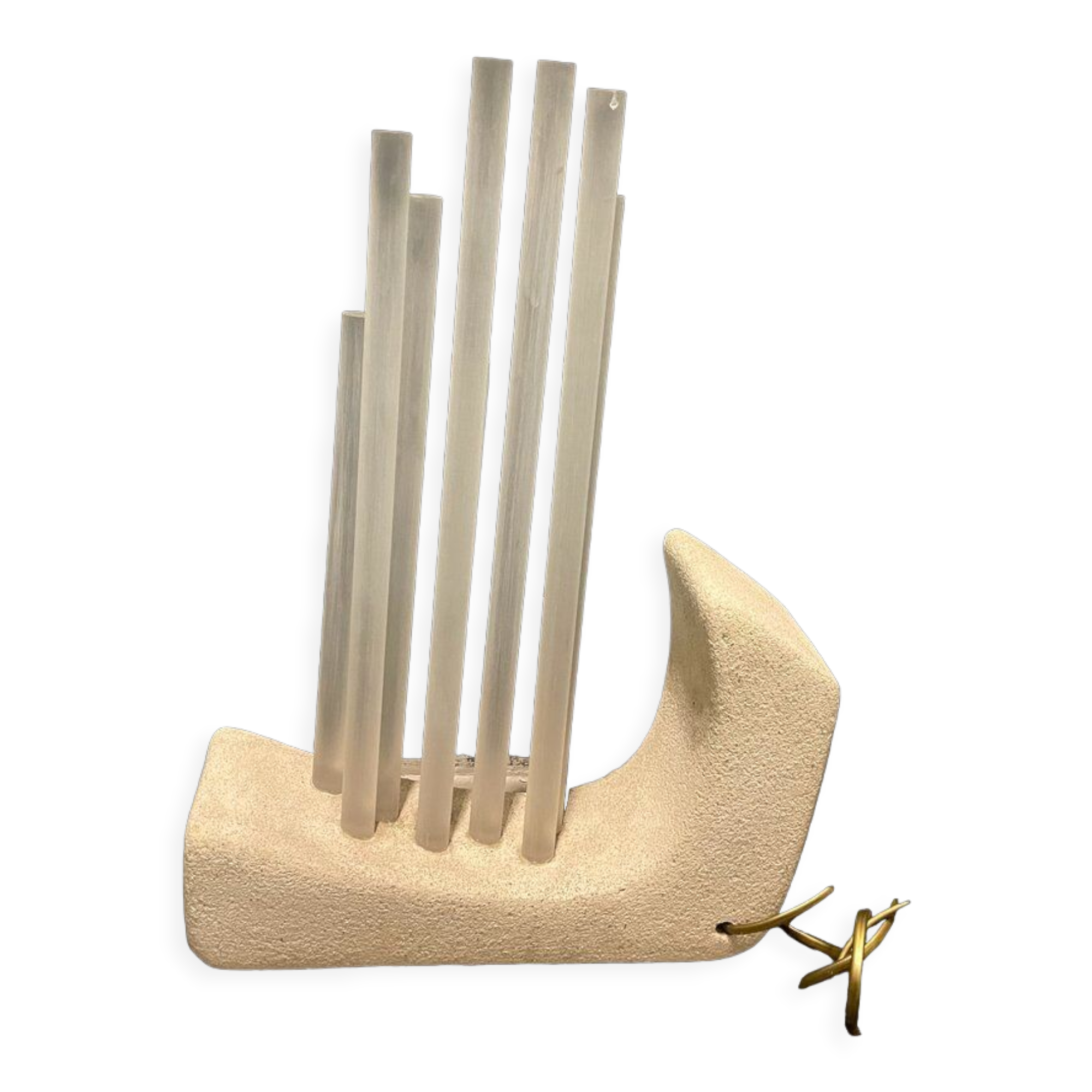 Acrylic Stone Table Lamp, 1980s