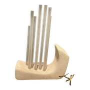 Acrylic Stone Table Lamp, 1980s