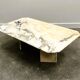 Vintage pink and gray marble coffee table, Italy. 1980s