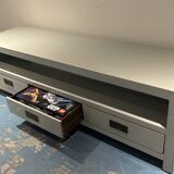 Scandinavian-style wooden low cabinet