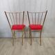 Duo de chaises vintage métal doré