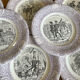 Set 8 assiettes à dessert les volontaires faïence de luneville