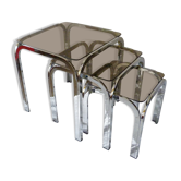 Trio of square pull out tables