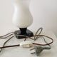 Mid Century Opaline Glass Table Lamp: Retro Bedside Lighting, 1960s Yugosla