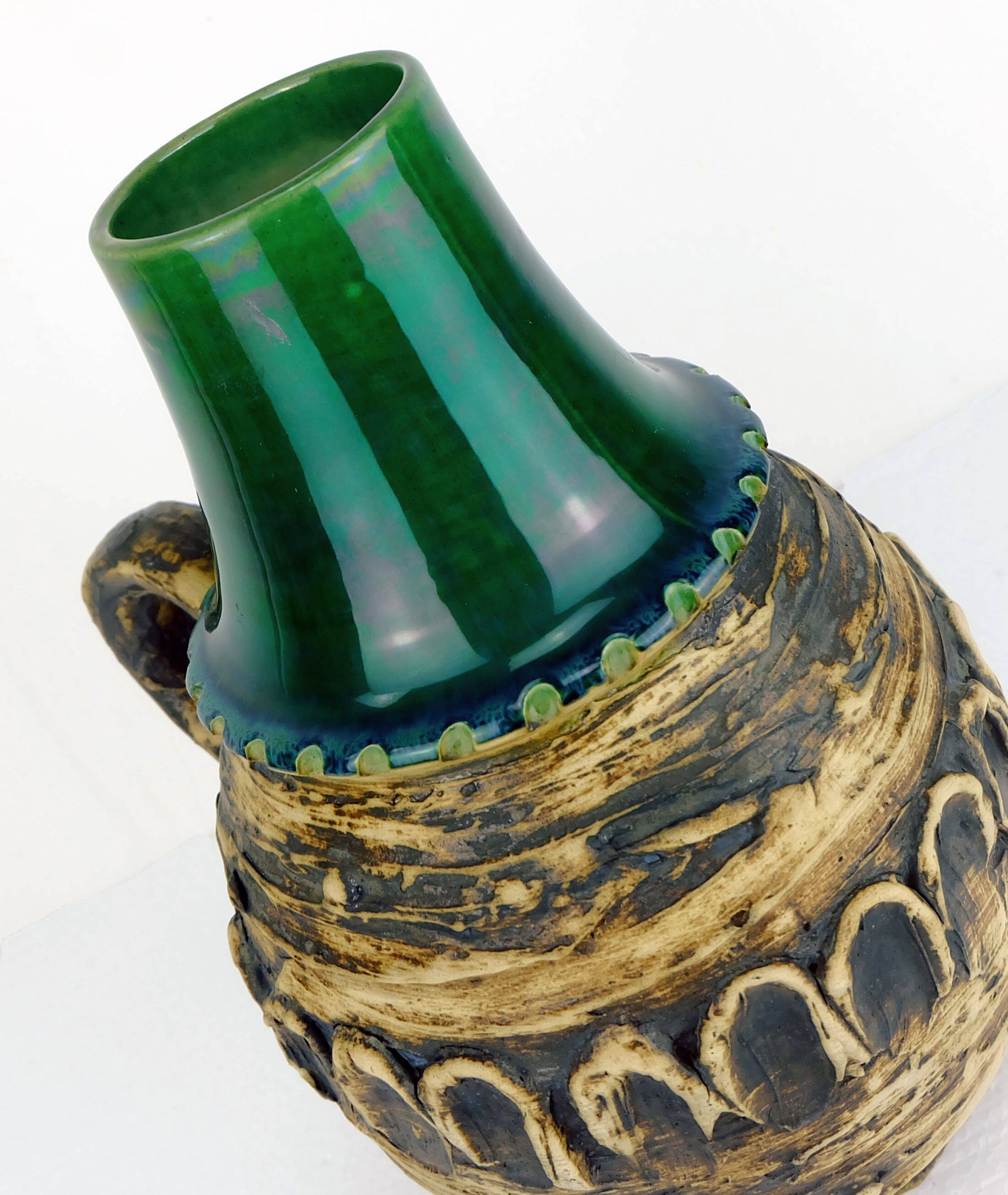fantastic 1960's carstens VASE with outstandig rough glaze model 29-30 A