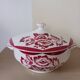 Soup tureen Digoin Sarreguemines, Burgundy model.
