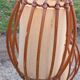 Bamboo and rattan floor lamp 2 lights from the 70s