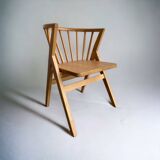 4 V-shaped wooden bistro chairs
