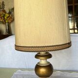 Lampe  à poser en bois peint vintage