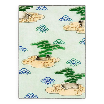Watanabe Seitei bonsai motif Japanese island design