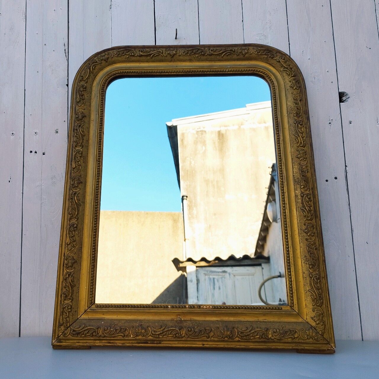 Mirror style Louis Philippe vintage gilded wood