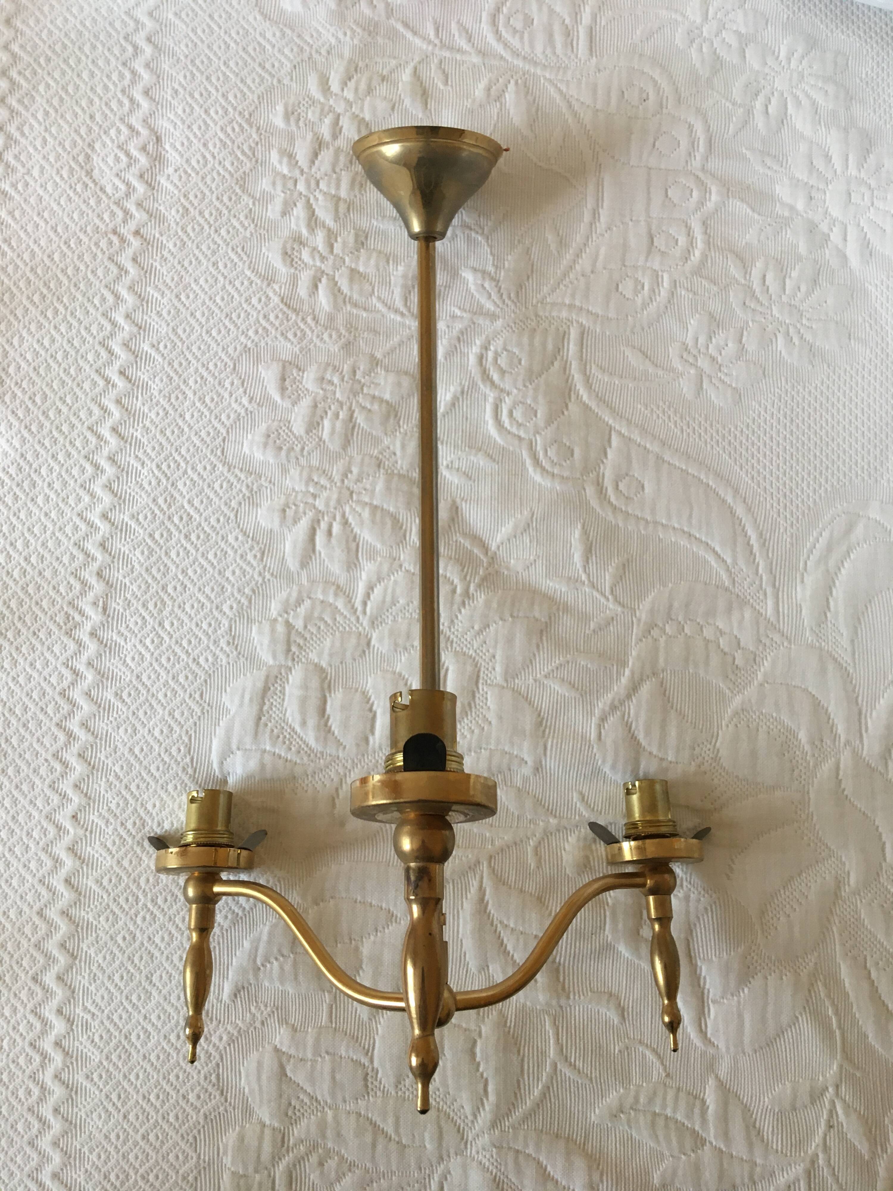 Romantic 3-branch chandelier