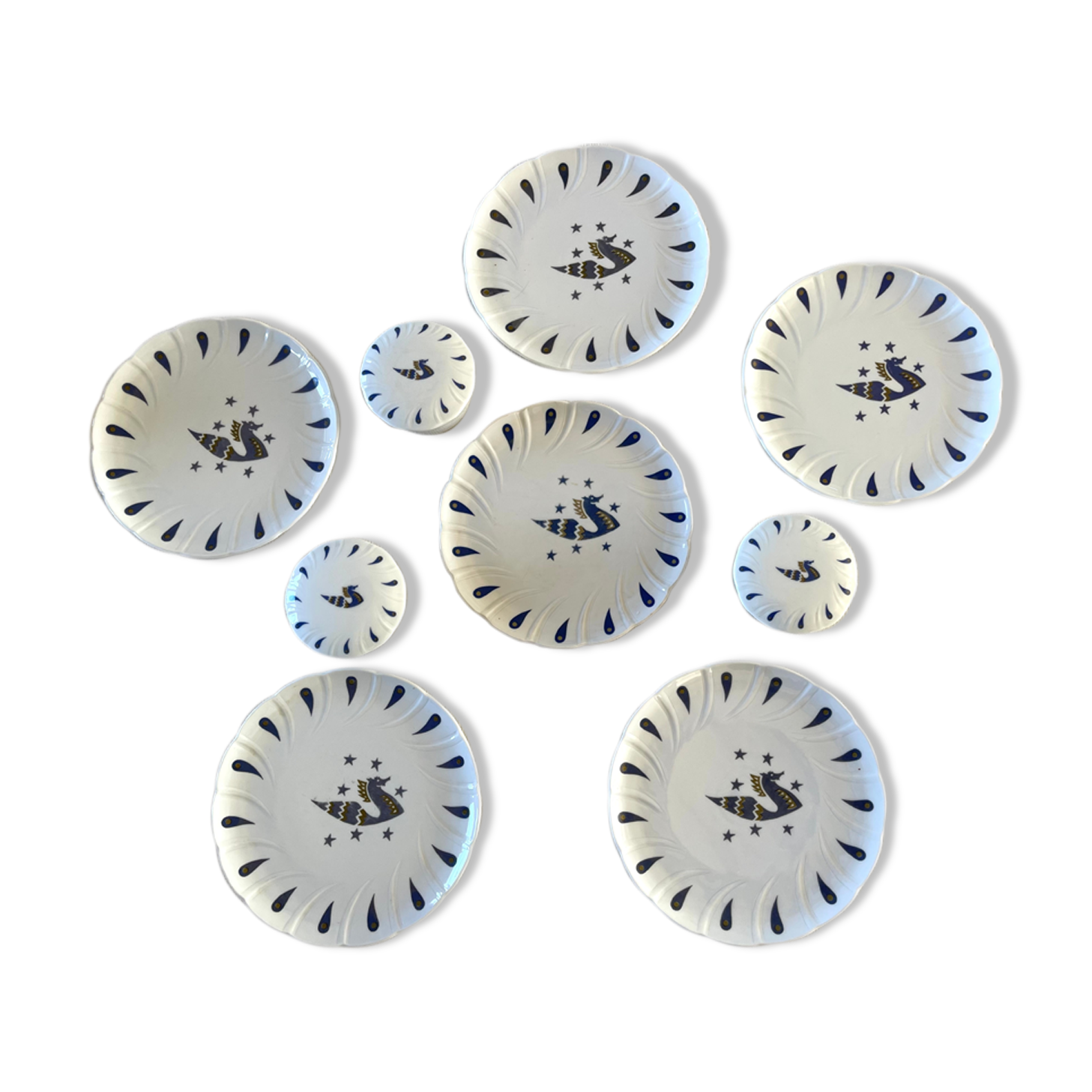 6 Bernardaud plates for Air France