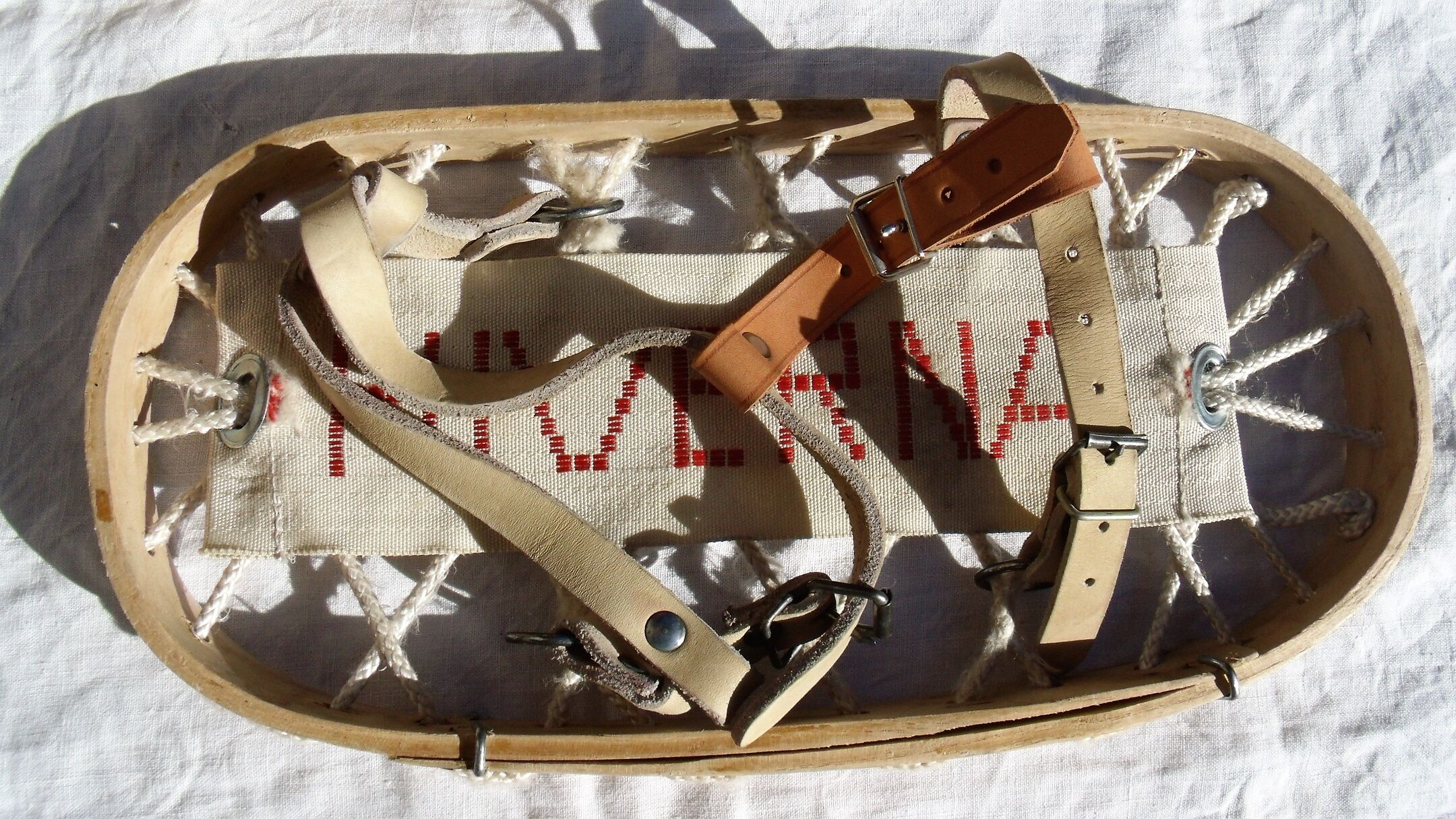 Old pair of snowshoes wintered
