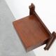 Mid-century Wall-mounted console in wood with brass details, Italy 1960s