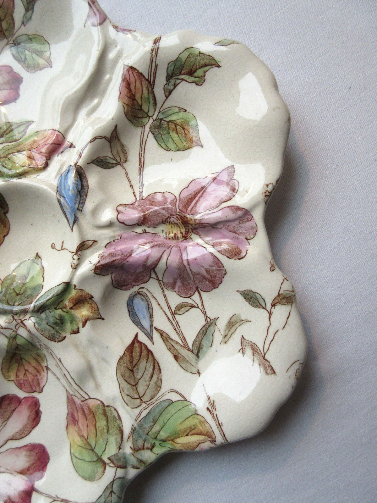 Oyster plate : william alsager adderley (w.a.a.) décor floribel