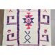 1970s Vintage Turkish Hand-Knotted Wool Cotton White Runner Rug 92x330