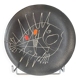 Magnificent vintage Vallauris plate "the cart" Picasso style 1950-