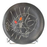 Magnifique Assiette vintage vallauris "le chariot" style Picasso 1950-
