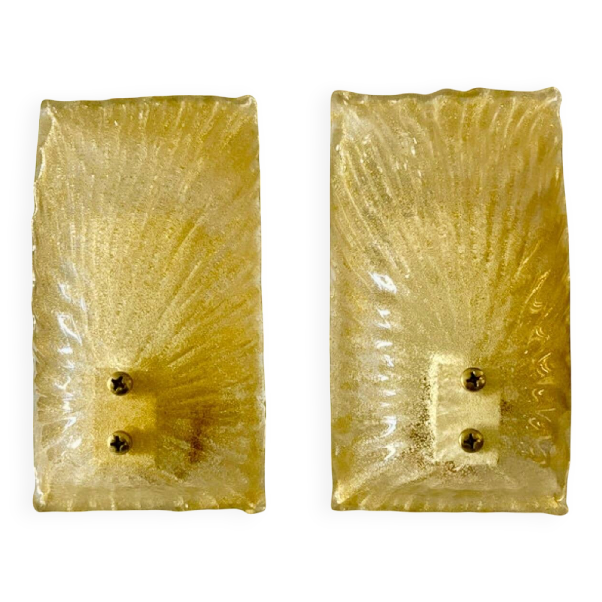 Murano glass wall lights by Mazzega, Italy 1970.