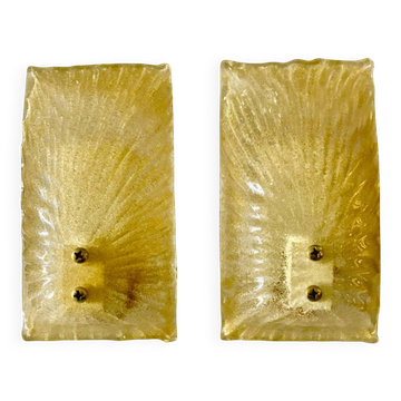 Appliques en verre de Murano Mazzega, Italie 1970