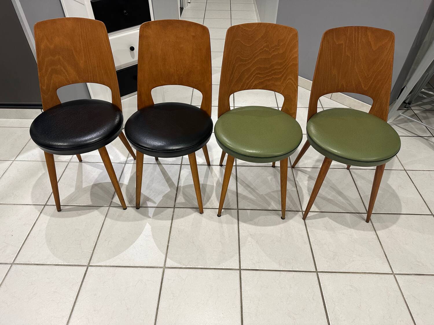 Set of 4 Baumann Mondor Bistro Chairs 1960