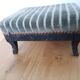 Wooden and velvet footrest