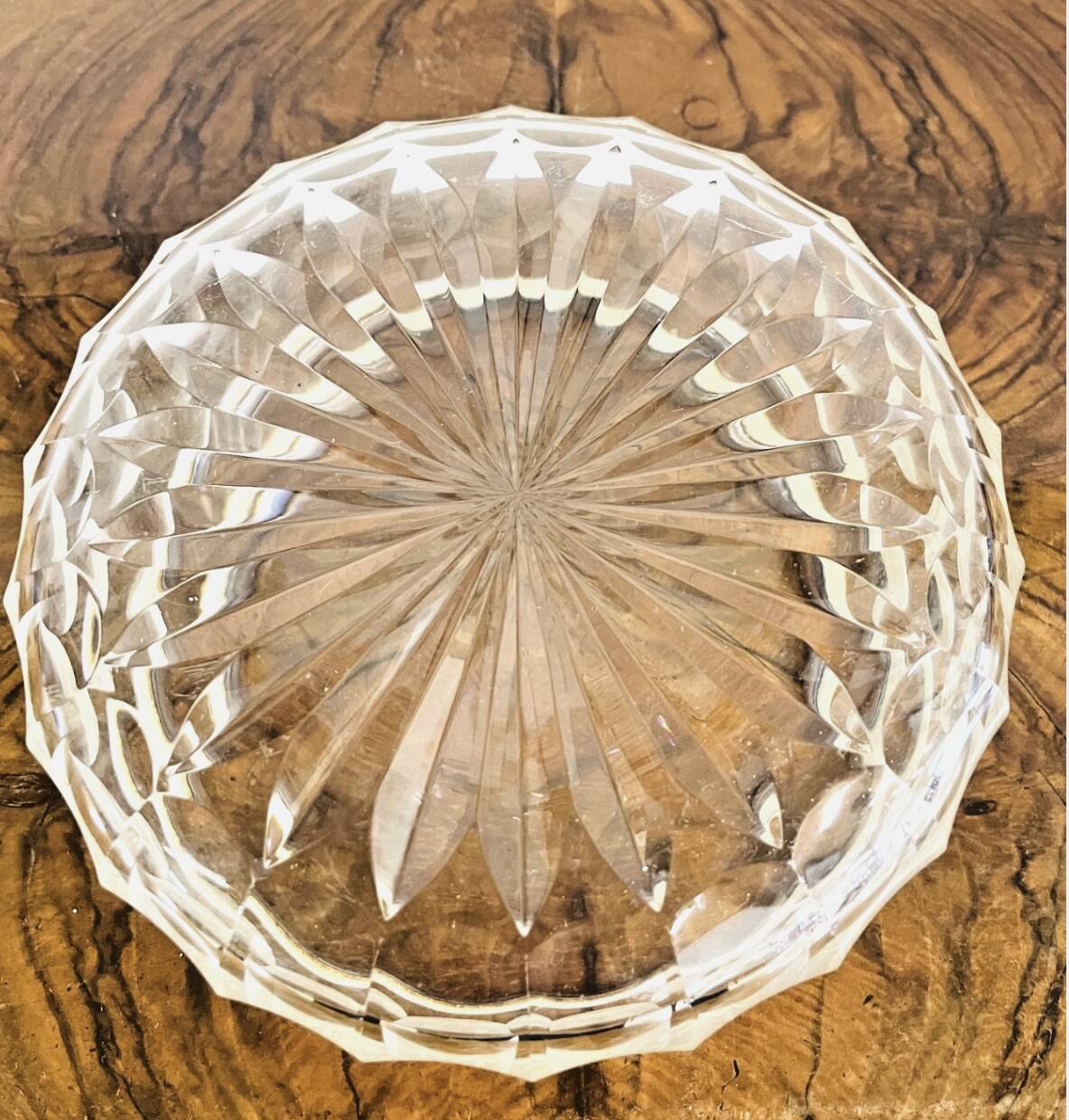 Jezler 800 Cut Crystal and Silver Fruit Bowl