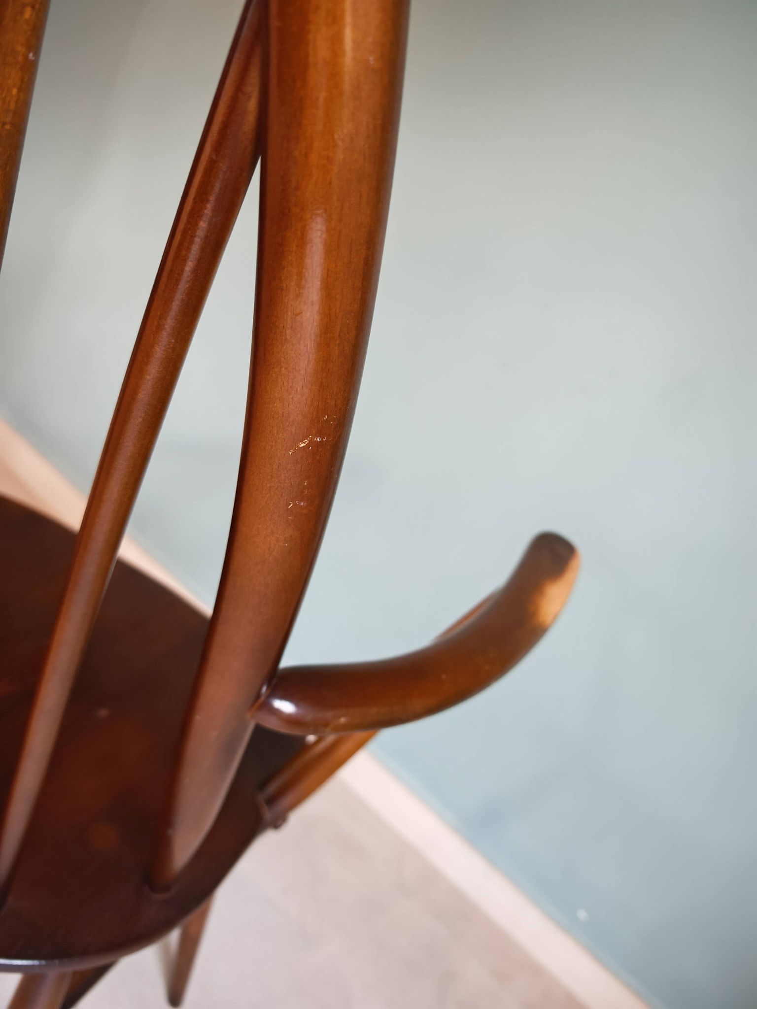 Chair & Armchair Set with Slats 1960 — Attributed to Ercol Goldsmith (St