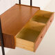 Italian mid-century desk shelving unit in teak, 1960s