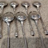 12 cuilleres o moka metal argente orfevre Boulenger grain de cafe 11cm